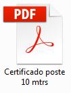 certificado de calidad de postes de concreto 10 mts